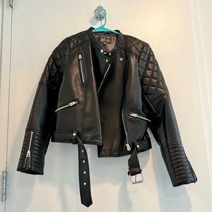 Zara Moto jacket Faux leather